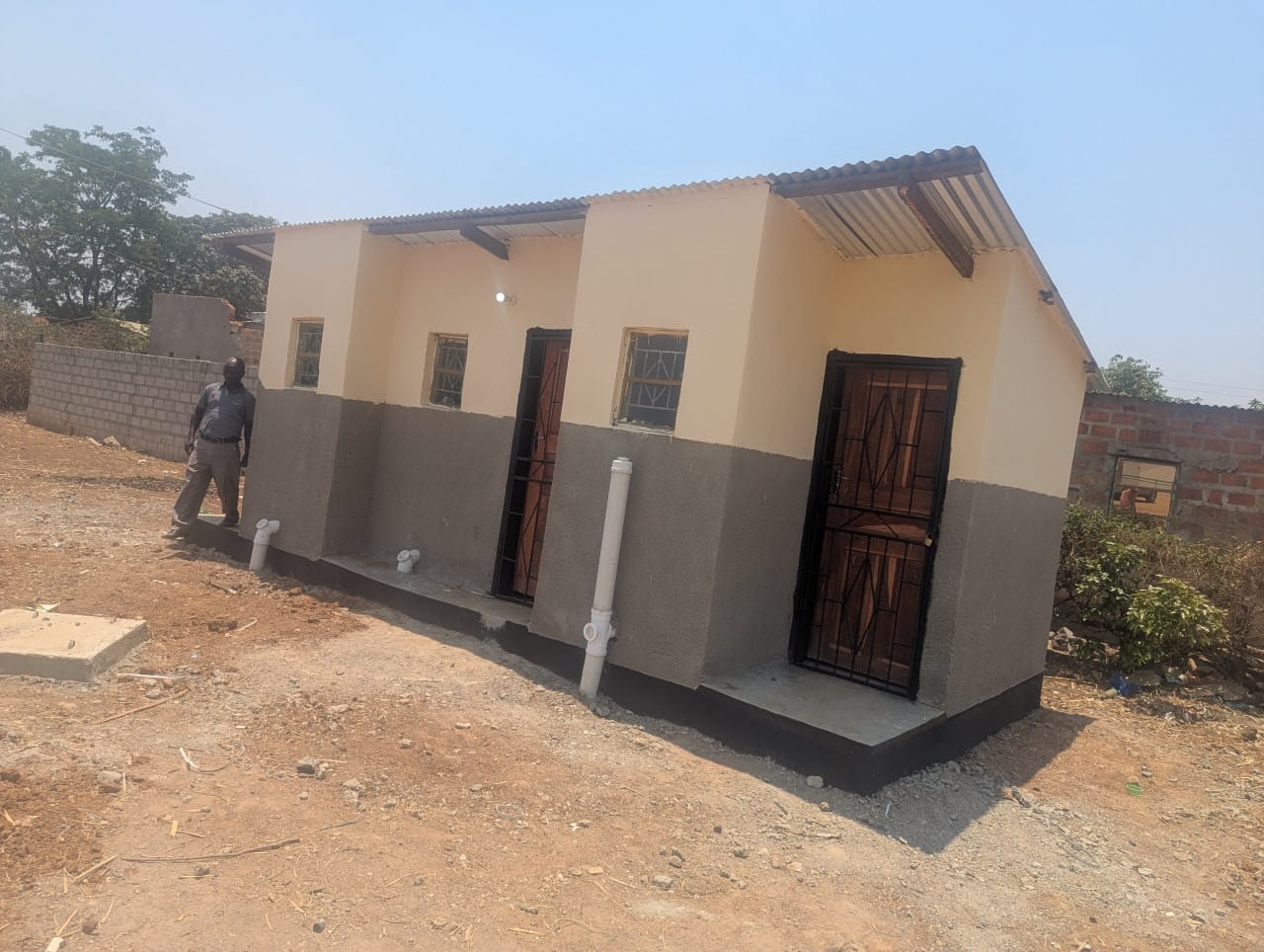 Completed building side view